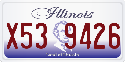 IL license plate X539426