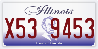 IL license plate X539453