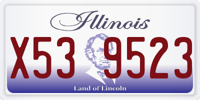 IL license plate X539523