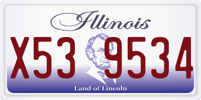 IL license plate X539534
