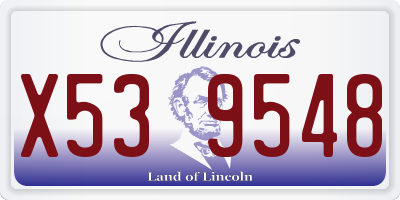 IL license plate X539548