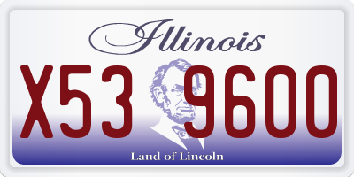 IL license plate X539600