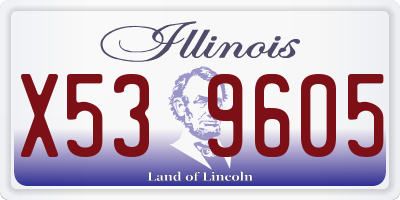 IL license plate X539605