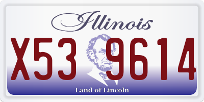 IL license plate X539614