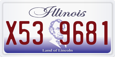 IL license plate X539681