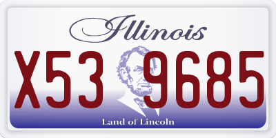 IL license plate X539685
