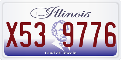 IL license plate X539776