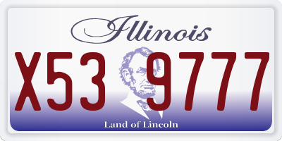IL license plate X539777