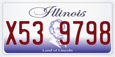 IL license plate X539798