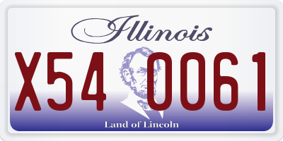 IL license plate X540061