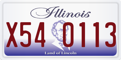 IL license plate X540113