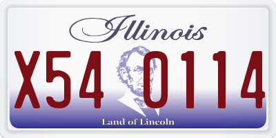 IL license plate X540114
