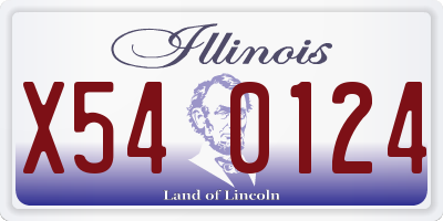 IL license plate X540124
