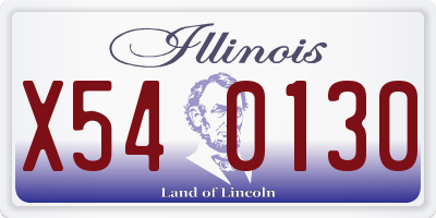 IL license plate X540130