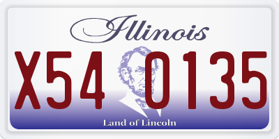 IL license plate X540135