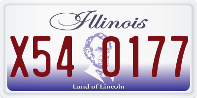IL license plate X540177