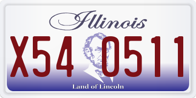 IL license plate X540511