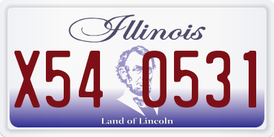 IL license plate X540531
