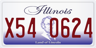 IL license plate X540624