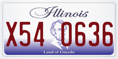 IL license plate X540636