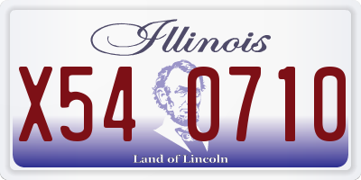 IL license plate X540710