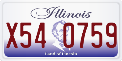 IL license plate X540759