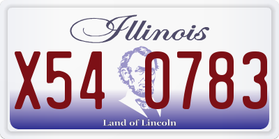 IL license plate X540783