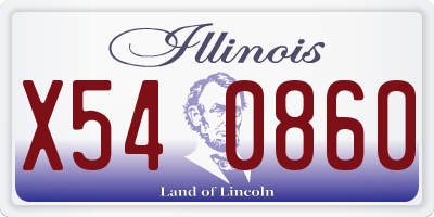 IL license plate X540860