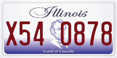IL license plate X540878