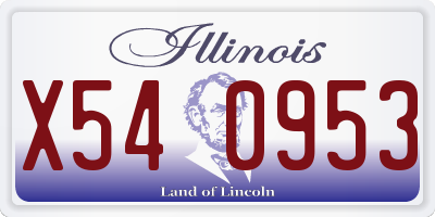 IL license plate X540953