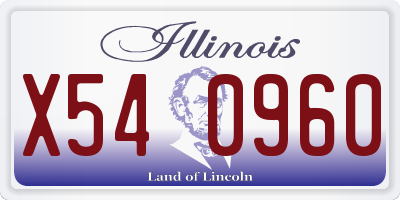 IL license plate X540960