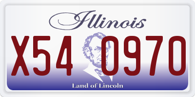 IL license plate X540970