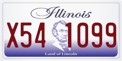 IL license plate X541099