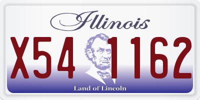 IL license plate X541162