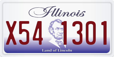 IL license plate X541301