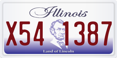 IL license plate X541387