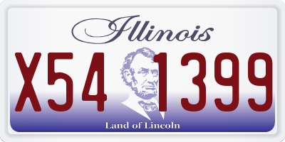 IL license plate X541399