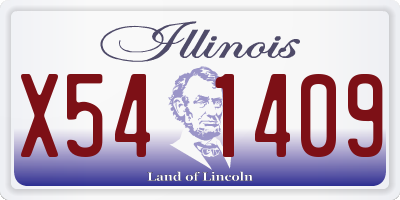 IL license plate X541409