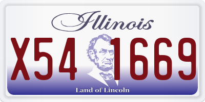 IL license plate X541669