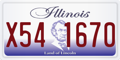 IL license plate X541670