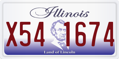 IL license plate X541674