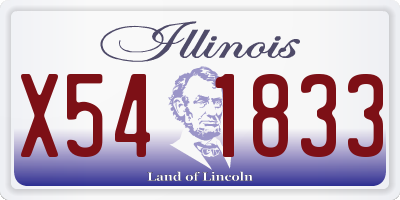 IL license plate X541833