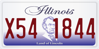 IL license plate X541844