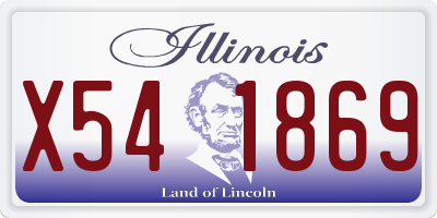 IL license plate X541869