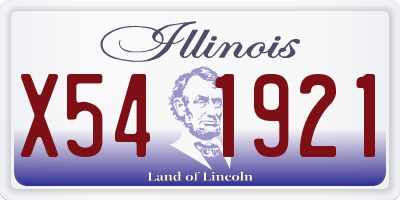 IL license plate X541921