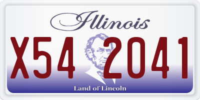IL license plate X542041