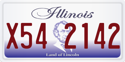 IL license plate X542142