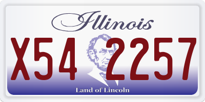 IL license plate X542257