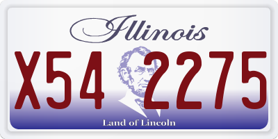 IL license plate X542275
