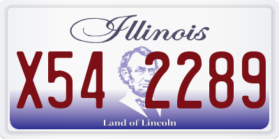 IL license plate X542289